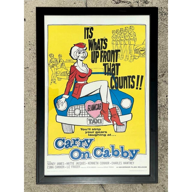 1960s Vintage 1960s Carry on Cabby Movie Poster For Sale - Image 5 of 12