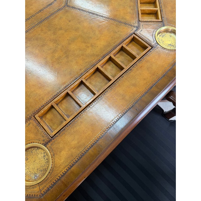 Maitland-Smith Poker Table With 8 Century Furniture Chairs For Sale - Image 13 of 18
