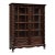 Antique American Victorian Era Carved Mahogany Barley Twist Bookcase Cabinet For Sale