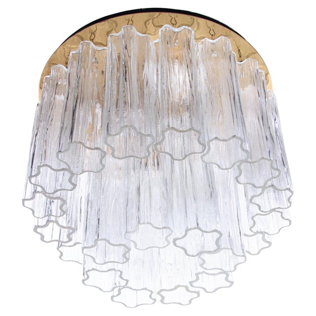 Ceiling Light with Tronchi Murano Glass & Brass by J. T. Kalmar for Kalmar, 1960s For Sale - Image 12 of 12