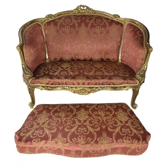 French Giltwood 2-Seater Sofa For Sale - Image 6 of 11