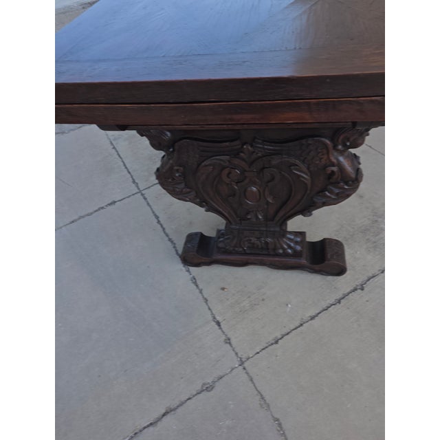 Italian Italian Draw Leaf Refrectory Table For Sale - Image 3 of 15