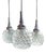 Mid-Century Space Age German Cascading Glass Three Lights Chandelier by Hustadt-Leuchten, 1960s For Sale