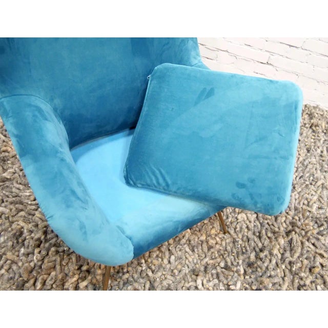 French Plush Armchair, 1950s For Sale - Image 10 of 14