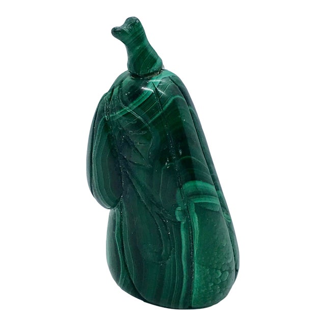 Vintage Malachite Gourd Shape Snuff Bottle For Sale