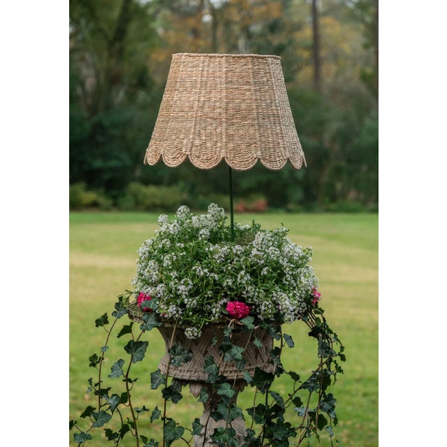 Scalloped Lamp Shade in Seagrass, 18" Chairish