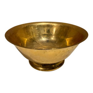 Stanley Roberts 24k Plated Footed Bowl Hollywood Regency