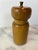 Vintage Danish modern salt or pepper grinder crafted in white oak with warm brass hardware details. This sculptural...