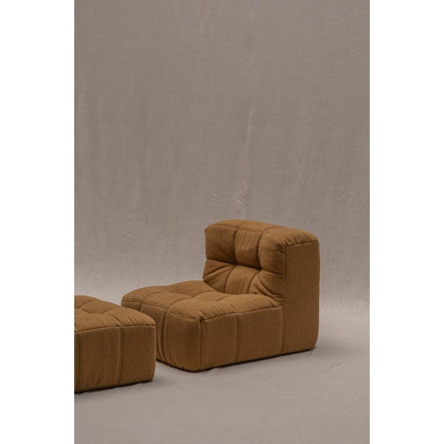 Kimba Easy Chair with Ottoman, Ligne Roset, 1973 by Michel Ducaroy for Ligne Roset, 1970s, Set of 2 For Sale - Image 12 of 18