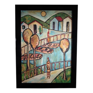 Late 20th Century Jose Maria Mijares (1921 - 2004) - Oil on Canvas With Coa - 45 H X 33 W For Sale