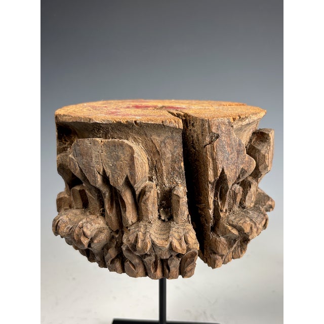 Antique Carved Wooden Corinthian Capitals, 1880, Set of 2 For Sale - Image 9 of 16