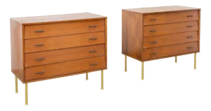 Drawers from ISA, 1950s, Set of 2