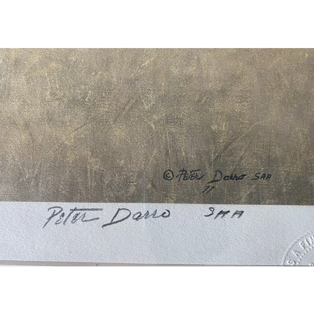 Paper Signed and Numbered Peter Darro "Masailand" Lithograph of Giraffes on the Savanna For Sale - Image 7 of 10