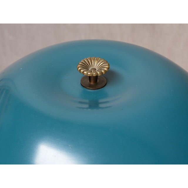 Brass and Leather Table Lamp by Bertil Brisborg for Nordiska Kompaniet, Sweden, 1940s For Sale - Image 6 of 11