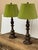 Mid-Century Modern Traditional Turned Dark Bronzed Table Lamps, Pair For Sale - Image 3 of 12