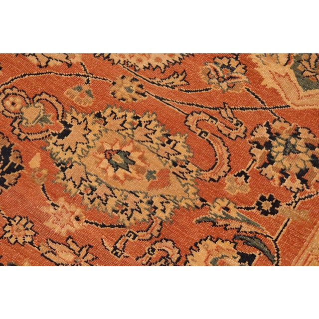 1980s 1980s 1980s Vintage Bohemian Gary Rust/Blue Wool Rug For Sale - Image 5 of 10