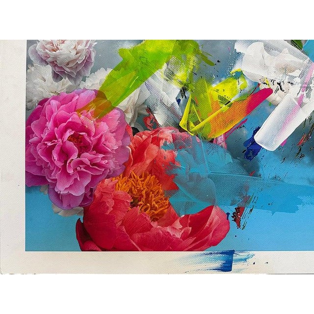 Paul-Andre Larocque Floral Mixed Media Painting, 2020 Signed For Sale - Image 4 of 6