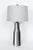 Tall Design-Technics Black, White & Gray Pottery Table Lamp, 1950's For Sale - Image 6 of 13