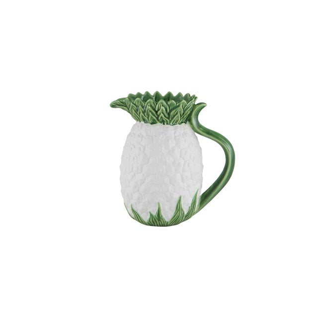 Pineapple Pitcher in White For Sale - Image 4 of 4