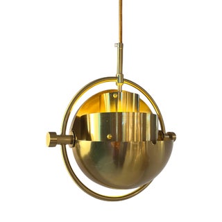 Multi-Lite Brass Pendant Lamp by Louis Weisdorf for Gubi For Sale