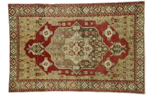 Mid 20th Century Vintage Turkish Oushak Rug 04'00 X 06'00