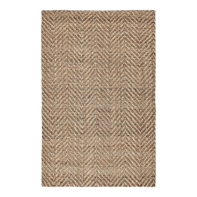 Chevron Natural Jute Rug - 9 X 12 For Sale