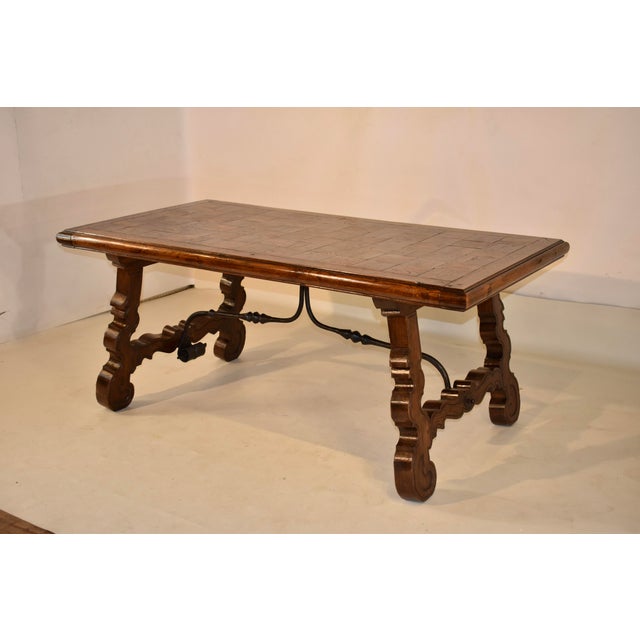 Oak and Walnut Spanish Parquet Top Table, Circa 1900 For Sale - Image 4 of 10
