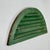 American Antique Architectural Salvage Half-Round Arched Wooden Louvre in Green Paint For Sale - Image 3 of 10