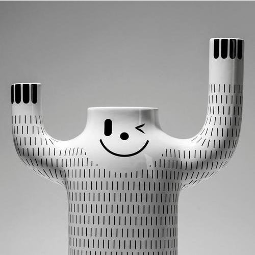 Contemporary White Glazed Happy Susto Vase from Jaime Hayon For Sale - Image 3 of 10