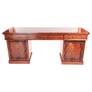 Antique Victorian Carved Mahogany Sideboard For Sale