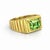 Art Deco Signet Ring for Men With Peridot, Silver, Gold, Size 10 For Sale - Image 6 of 7