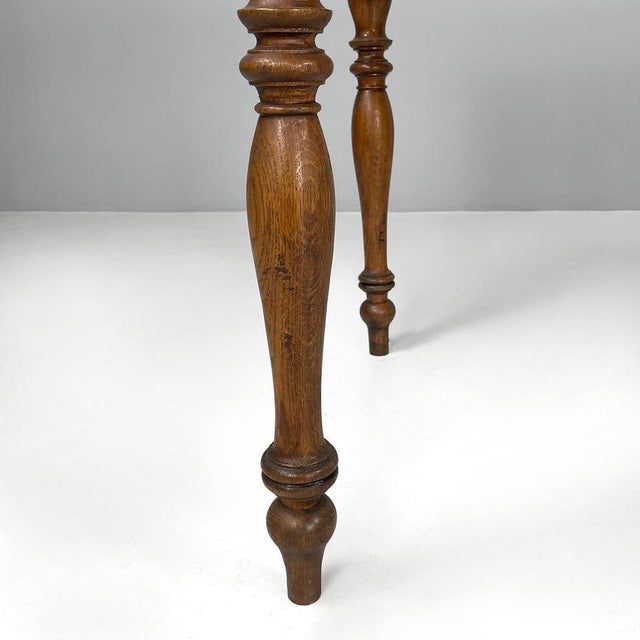 Italian Wooden Table with 2 Drawers and Turned Legs, 1800s For Sale - Image 16 of 18