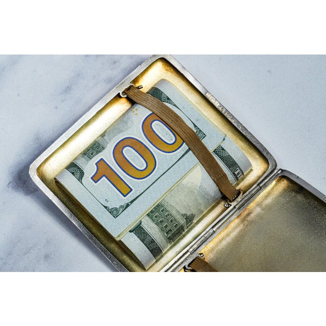 Wonderful High Relief European 800 Antique Silver Horse Equestrian Cigarette Case Tobacciana For Sale - Image 11 of 16