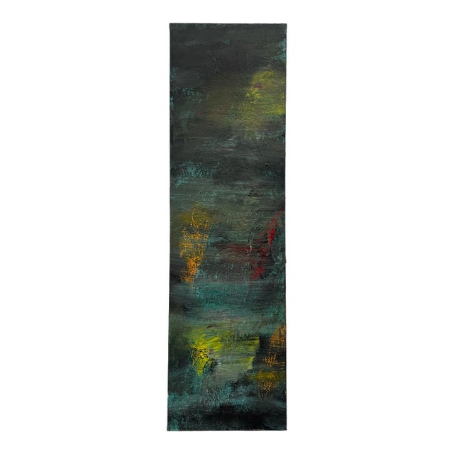Vintage Signed Abstract Expressionist Oil Painting on Canvas, Signed and Dated 1990 For Sale