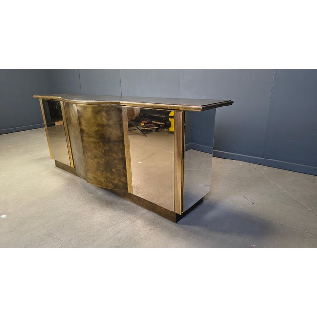 Metal Brass Credenza from Belgochrom, 1980s For Sale - Image 7 of 13