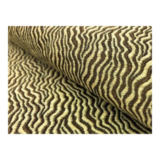 Designer Animal Pattern Small Scale Brown Beige Drapery Fabric For Sale