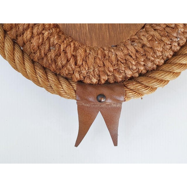 Vintage Carrez Wall Clock in Rope, 1970s For Sale - Image 4 of 11