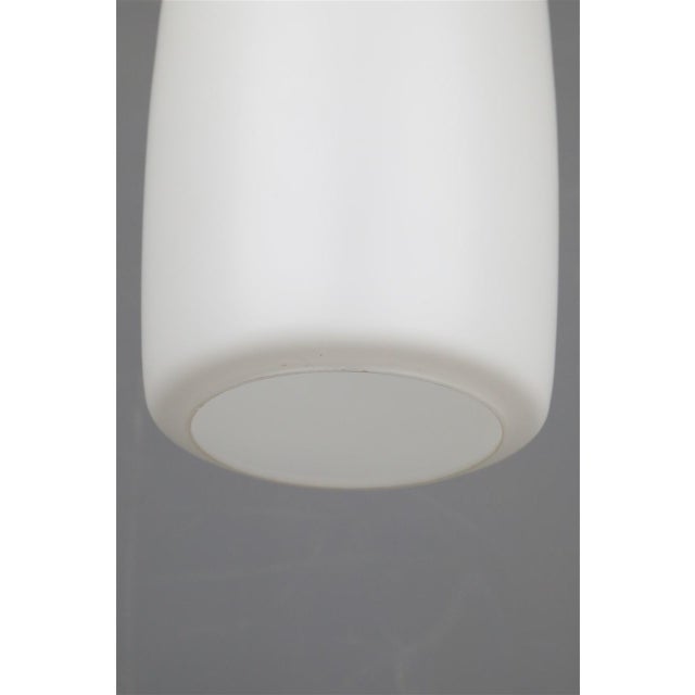 Silver Large Opal Glass Hanging Lamps from Lyfa, 1960s, Set of 2 For Sale - Image 8 of 13