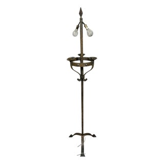 Feudal-Style Cast Iron Candlestick, 1800s For Sale