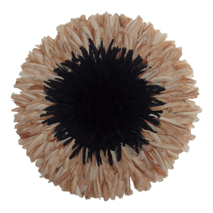Black with Beige Outline Juju Hat