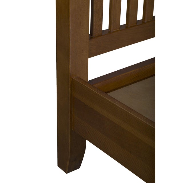 Mission Quarter Sawn Oak Slat Bed - Walnut For Sale In Chicago - Image 6 of 8
