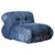 Denim Soriana Armchair by Roy Rogers and Afra and Tobia Scarpa for Cassina For Sale - Image 6 of 6