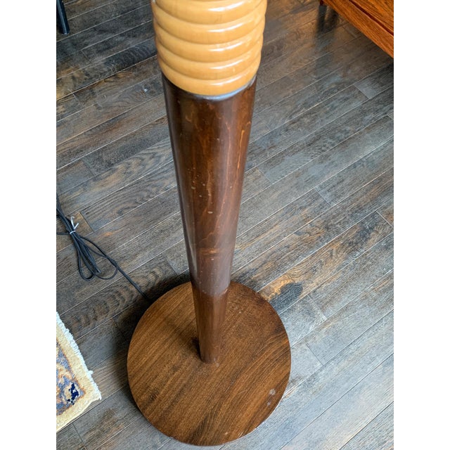 1950s Danish Art Deco Beech Floor Lamp For Sale - Image 12 of 18