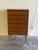 Elegant vintage Danish tall chest of drawers crafted in richly grained teak, dating to the 1960s Mid-Century Modern...