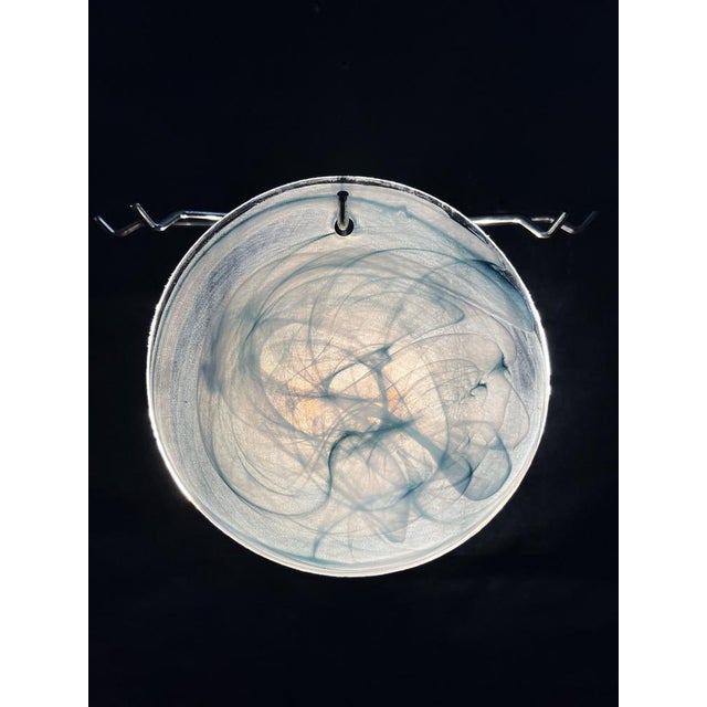 Space Age Murano Chandelier with 57 Blue Albaster Iridescent Glasses, 1990s For Sale - Image 18 of 18