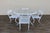 Thinline Mid Century Thinline Aluminum Klismos Outdoor Dining Set, Table & 4 Chairs, California 1960s For Sale - Image 4 of 18