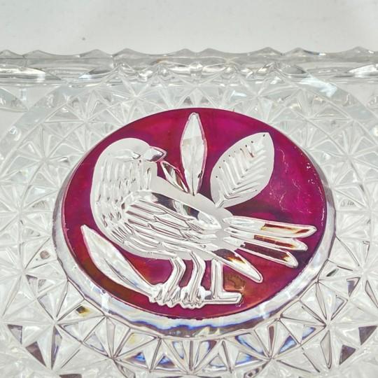 Hofbauer “Byrdes” Ruby Crystal 7-Inch Rectangular Lidded Jewel Box/Trinket Box (Vintage 1970’s-1990’s, Original Foil Label) For Sale - Image 10 of 16