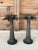Coastal Metal Palm Tree Candle Holders-Pair For Sale - Image 11 of 11