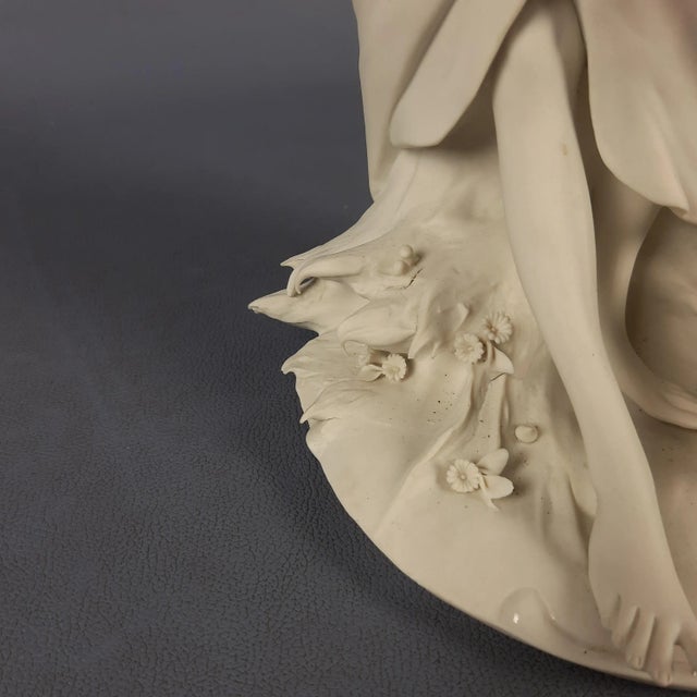 Vintage Biscuit Porcelain Sculpture of Woman by G. Barbetta for Capodimonte, 1950s-1970s For Sale - Image 11 of 16