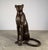 Large Bronze Cheetah Sculpture – Seated Spotted Leopard, 43” H Wildlife Art Statement For Sale - Image 9 of 11